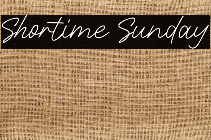 Shortime Sunday Example 3