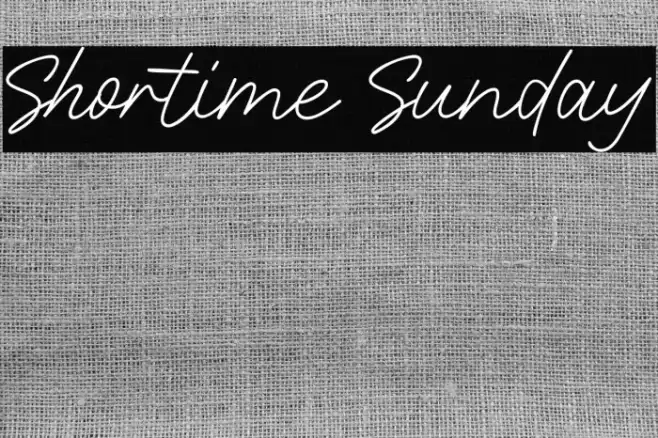 Shortime Sunday Caratteri examples