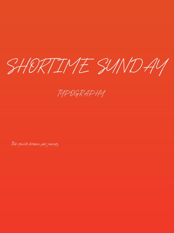 Shortime Sunday Poster