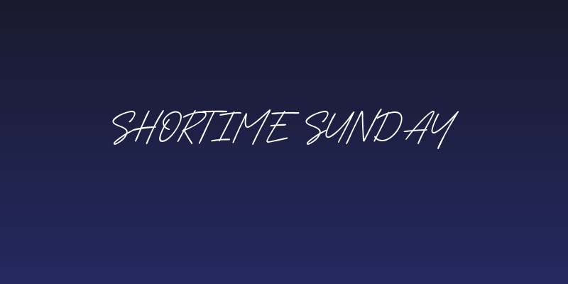 Shortime Sunday Social Header
