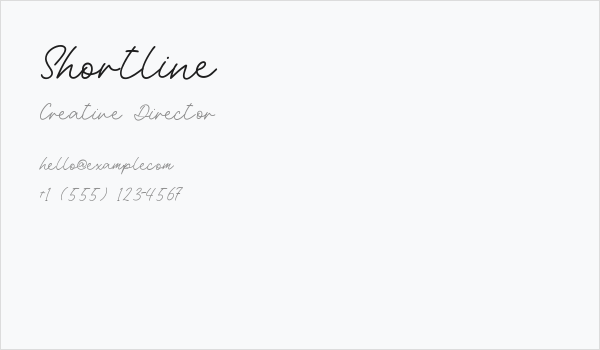 Shortline Business Card
