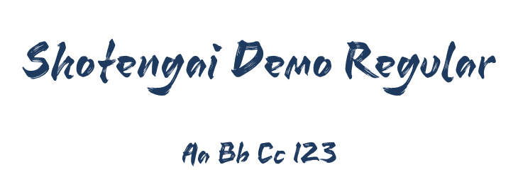 Shotengai Demo Regular Font Preview