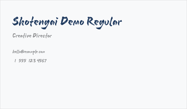 Shotengai Demo Regular Business Card