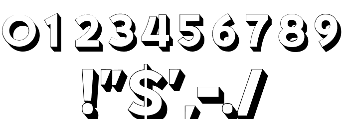 Shotgun Hollow Regular Font OTHER CHARS