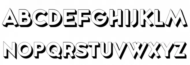 Shotgun Hollow Regular Schriftart Groß