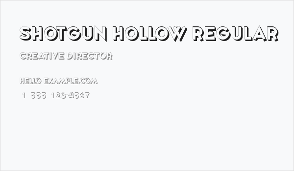 Shotgun Hollow Regular Business Card