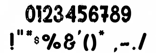 Shotgunµ Font OTHER CHARS