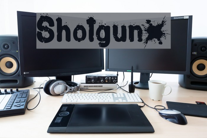 Shotgunµ Font examples