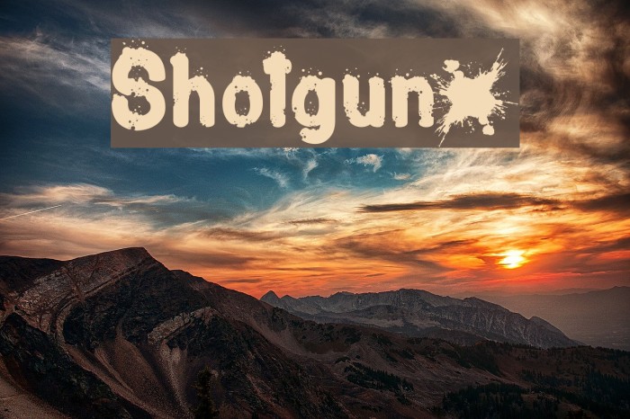 Shotgunµ Font examples