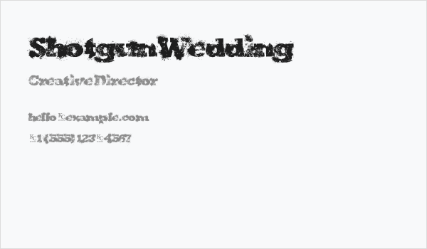 ShotgunWedding Business Card