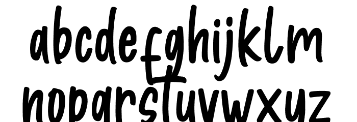 Shottery Font LOWERCASE