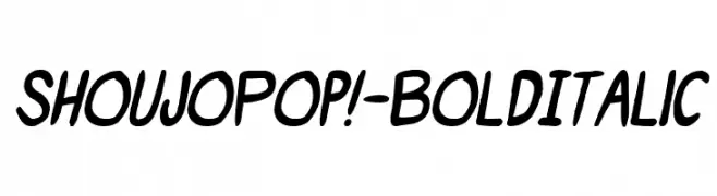 ShoujoPop!-BoldItalic  les polices de caractères gratuit tlcharger