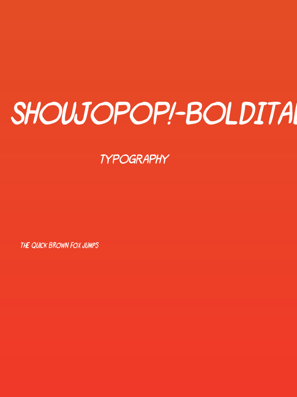 ShoujoPop!-BoldItalic Poster