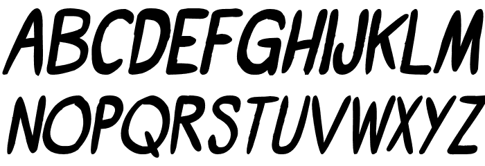 ShoujoPop!-BoldItalic Font LOWERCASE