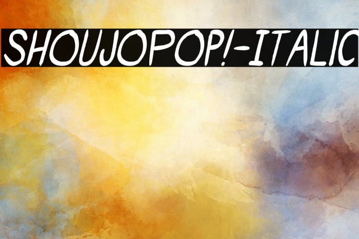 ShoujoPop!-Italic Font examples