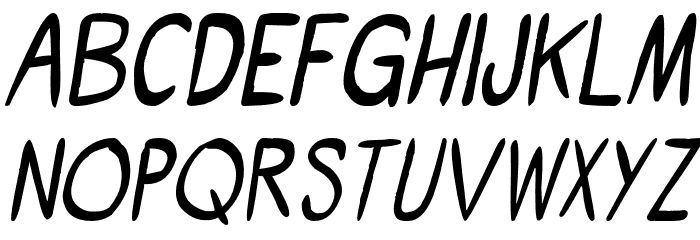 ShoujoPop!-Italic Font LOWERCASE