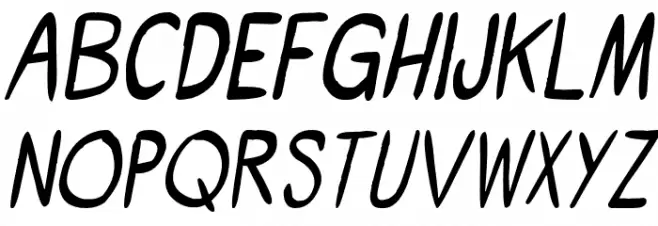 ShoujoPop!-Italic फ़ॉन्ट लोअरकेस