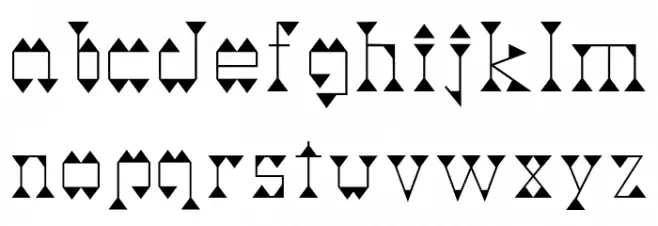 Shoukei Normal Font LOWERCASE