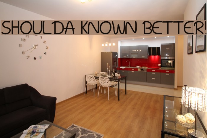Shoulda Known Better! Font examples