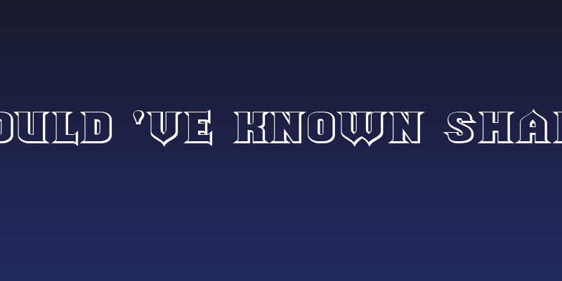 Should've Known Shaded Social Header