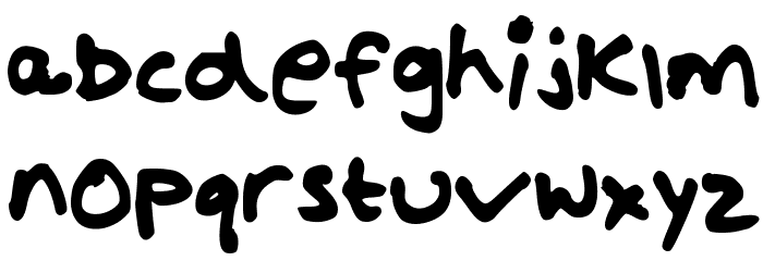 Shout Font LOWERCASE