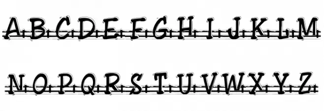 ShowLetters_Action Шрифта ВЕРХНИЙ