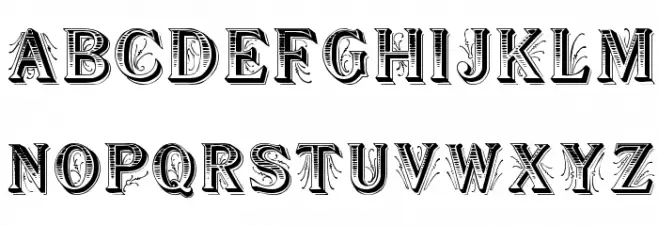 Showboat Regular Font Litere mici