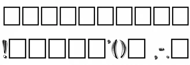 Showboat Font OTHER CHARS