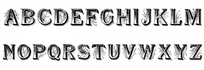 Showboat Шрифта ВЕРХНИЙ