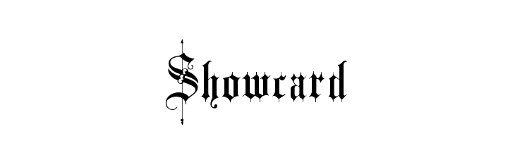 Showcard  フリーフォントのダウンロード