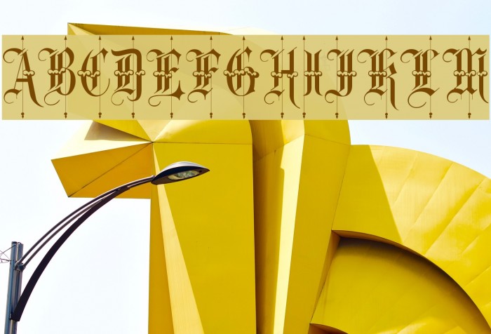Showcard Font examples