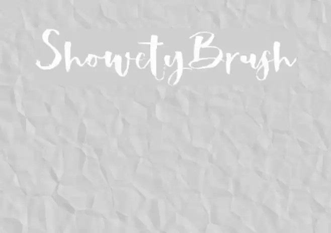 ShowetyBrush Font examples