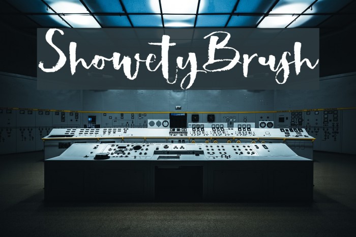 ShowetyBrush Font examples