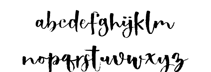 ShowetyBrush Font LOWERCASE
