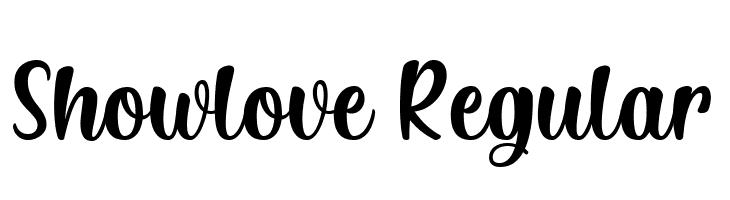 Showlove Regular  नि: शुल्क फ़ॉन्ट्स डाउनलोड