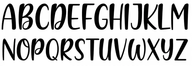 Showlove-Regular Font Litere mari