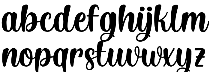 Showlove-Regular Font LOWERCASE