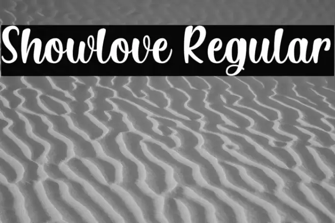 Showlove Regular Font examples