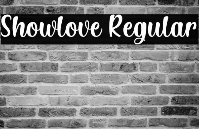 Showlove Regular Font examples