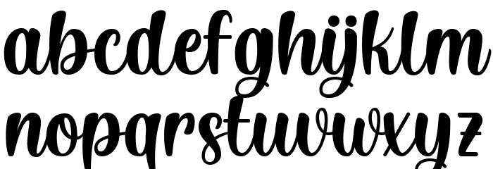 Showlove Regular Font LOWERCASE
