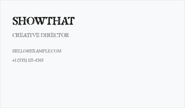 Showthat Business Card