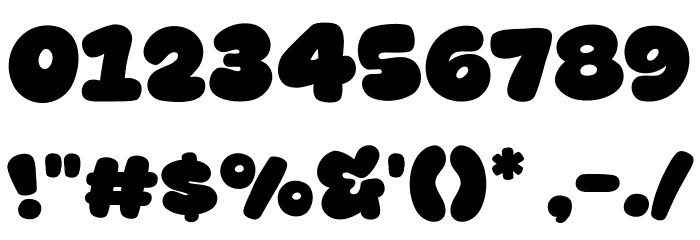 Showtoon Font OTHER CHARS