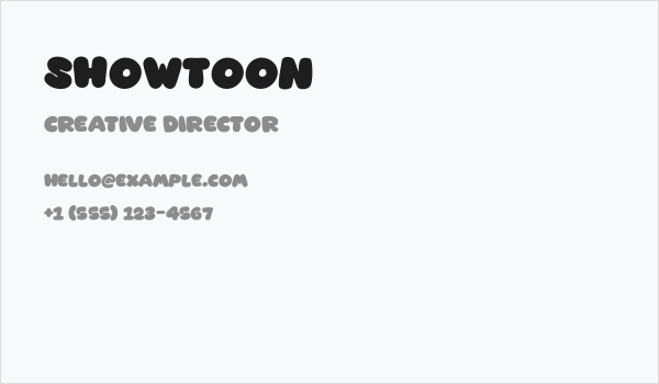 Showtoon Business Card