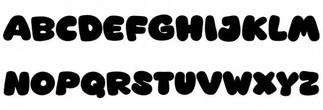 Showtoon फ़ॉन्ट लोअरकेस