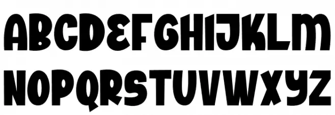 Showzee-Regular フォント 大文字