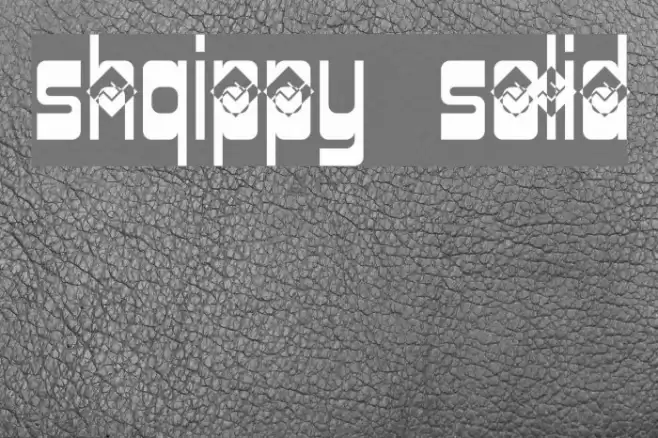 Shqippy Solid Font examples