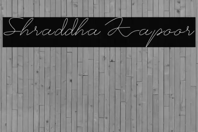 Shraddha Kapoor Font examples