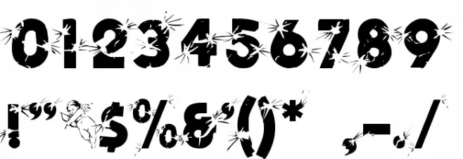 Shrapnel フォント その他の文字