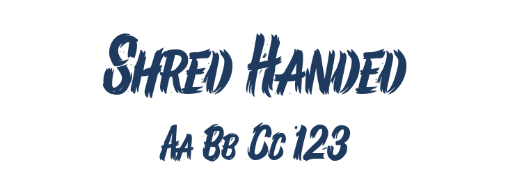 Shred Handed Font Preview