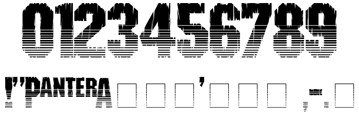Shredded Ventilated Font OTHER CHARS